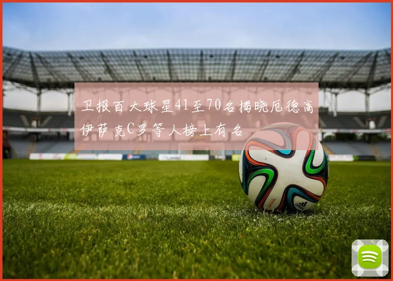 卫报百大球星41至70名揭晓厄德高伊萨克C罗等人榜上有名